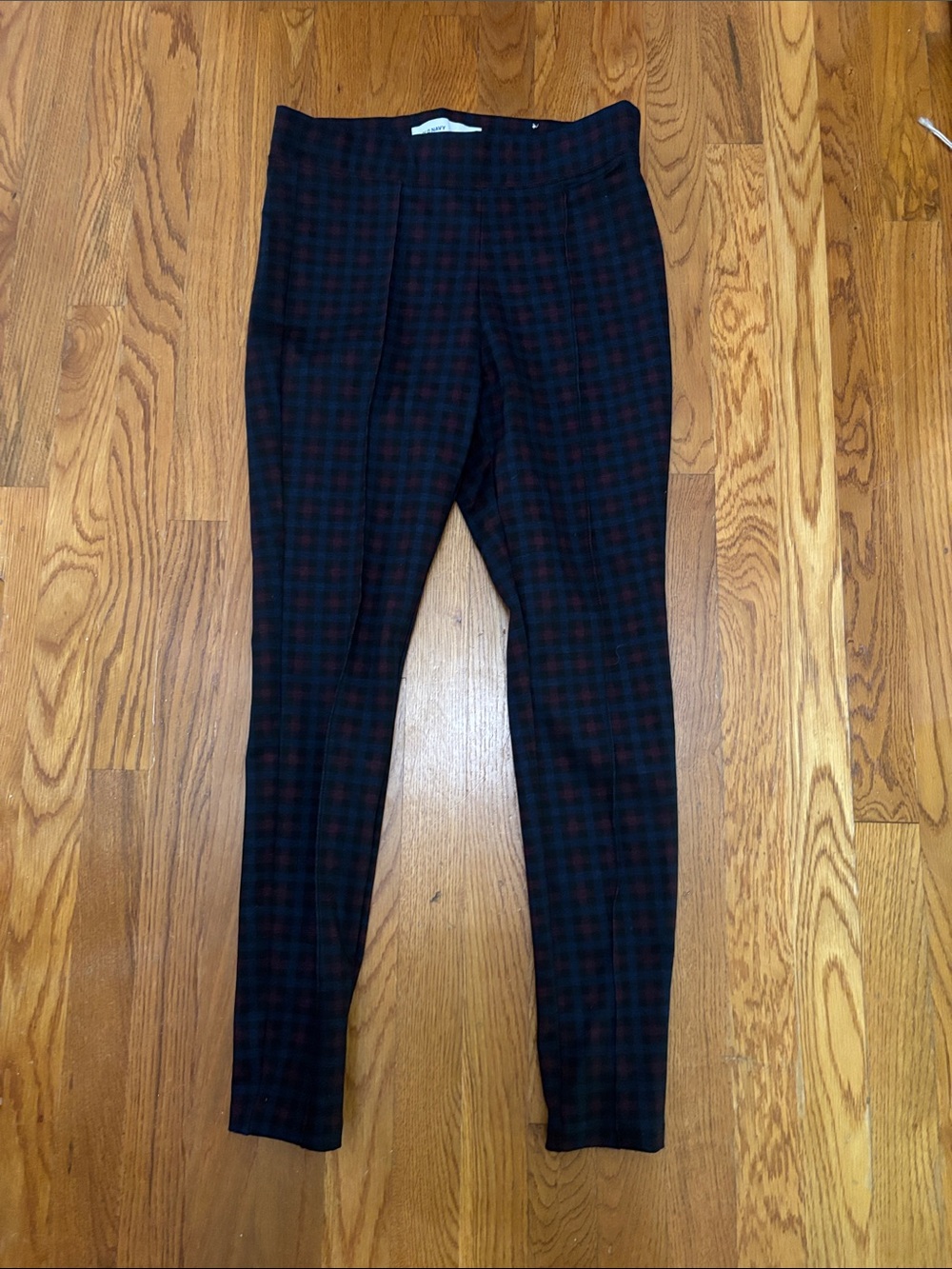 Old Navy Stevie Plaid Pants -  navy, black dark red
